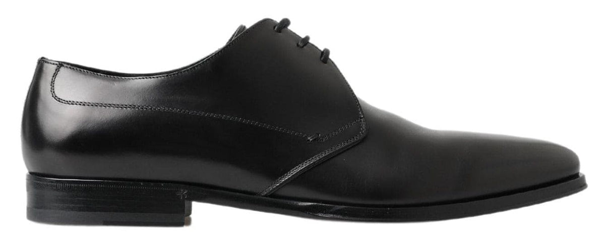 Chaussures Derby classiques en cuir noir Dolce &amp; Gabbana