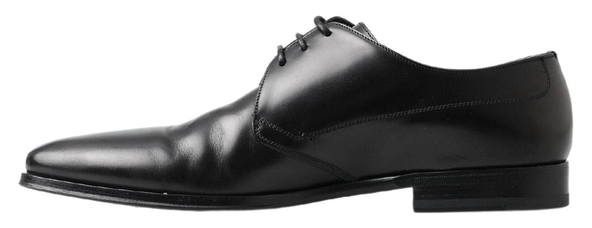 Chaussures Derby classiques en cuir noir Dolce &amp; Gabbana