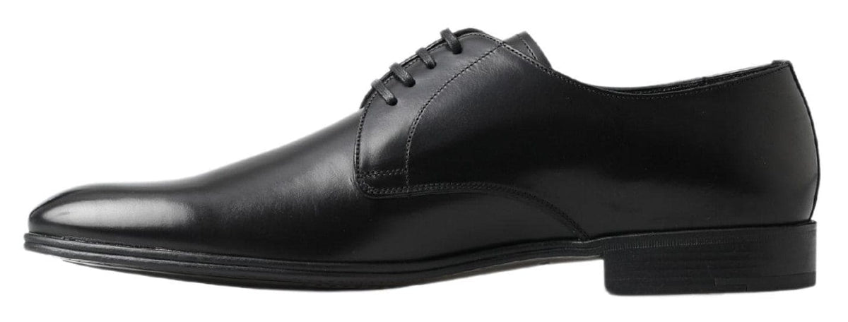 Chaussures Derby classiques en cuir noir Dolce &amp; Gabbana