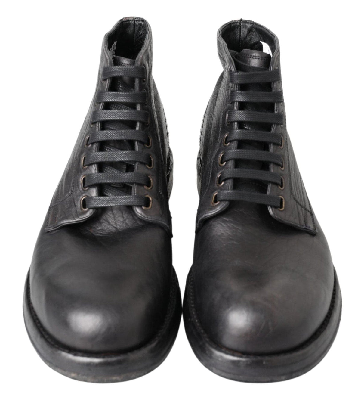 Botas de piel con cordones negras Dolce &amp; Gabbana Equisite