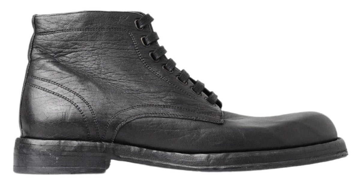 Botas de piel con cordones negras Dolce &amp; Gabbana Equisite