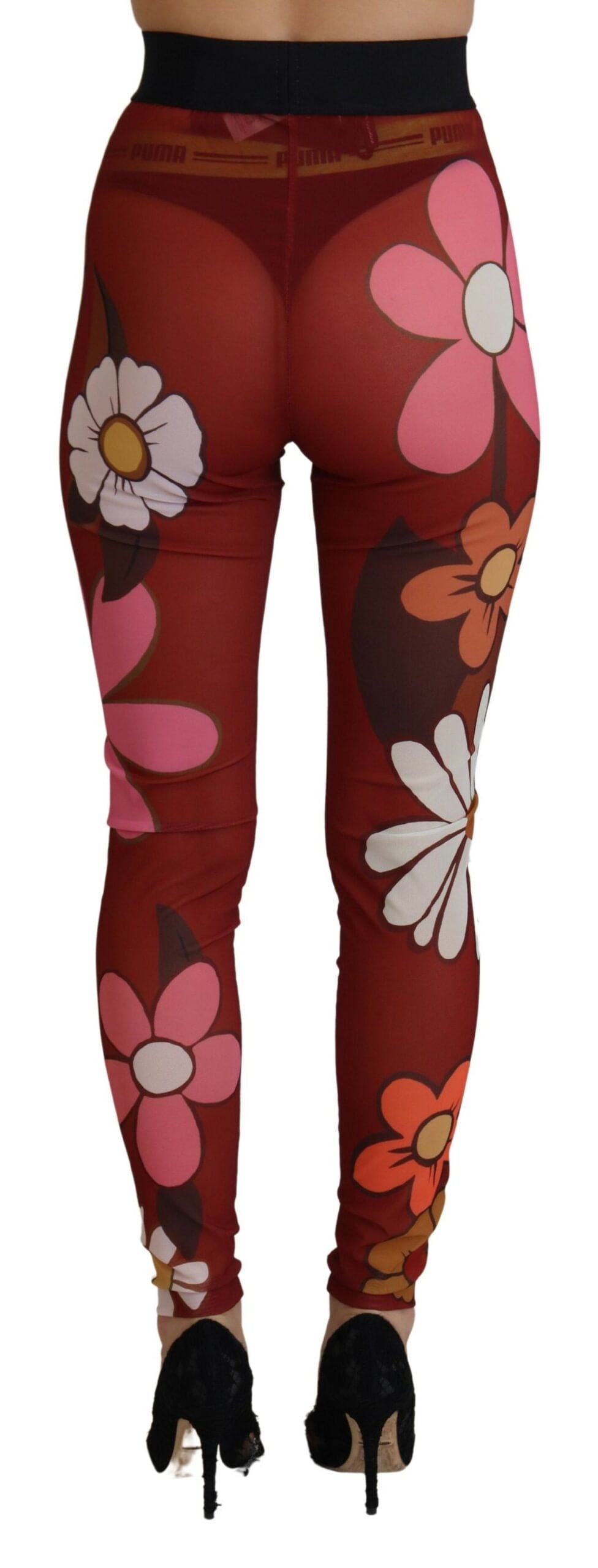 Legging taille haute à imprimé floral rouge Dolce &amp; Gabbana