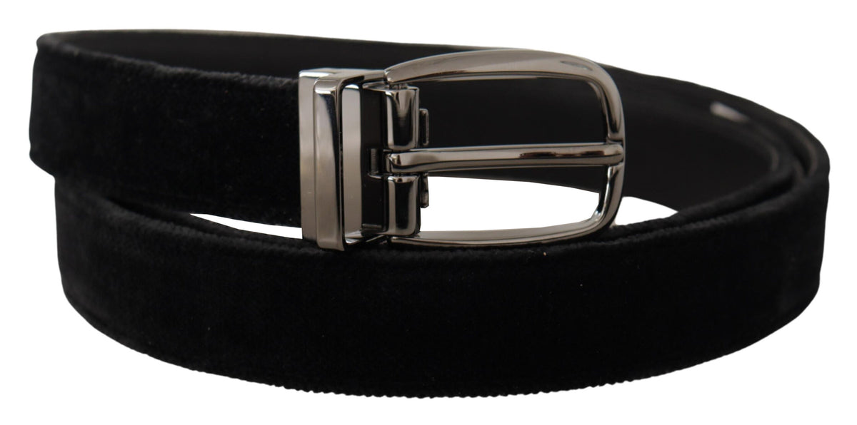 Ceinture élégante en velours noir Dolce &amp; Gabbana