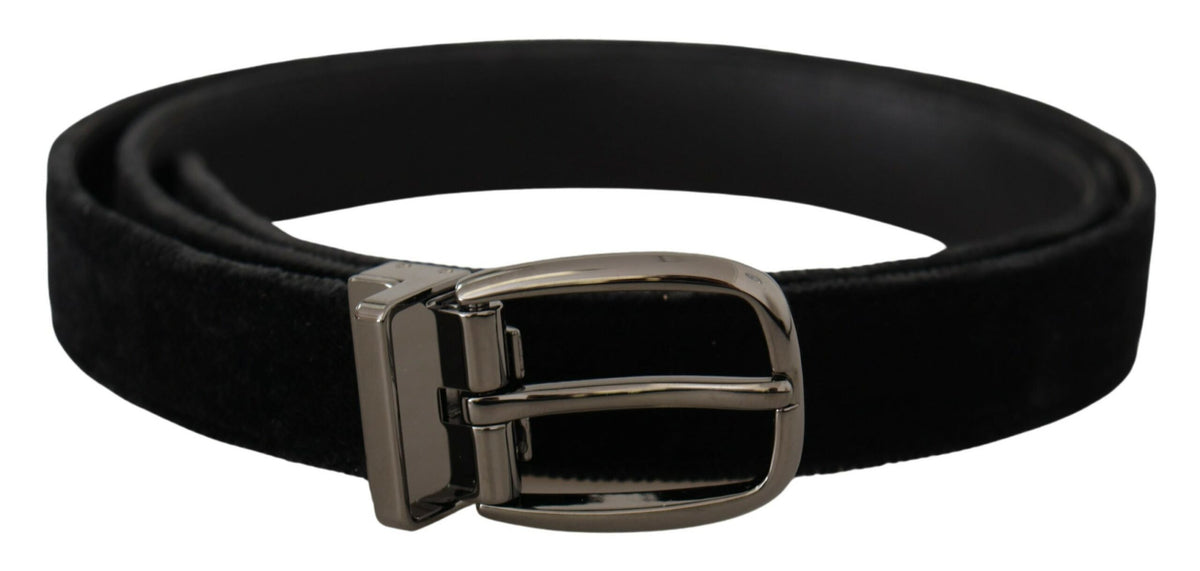 Ceinture élégante en velours noir Dolce &amp; Gabbana