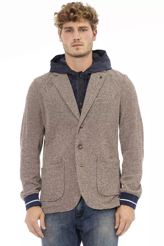 Veste à capuche en tissu imperméable chic Distretto12