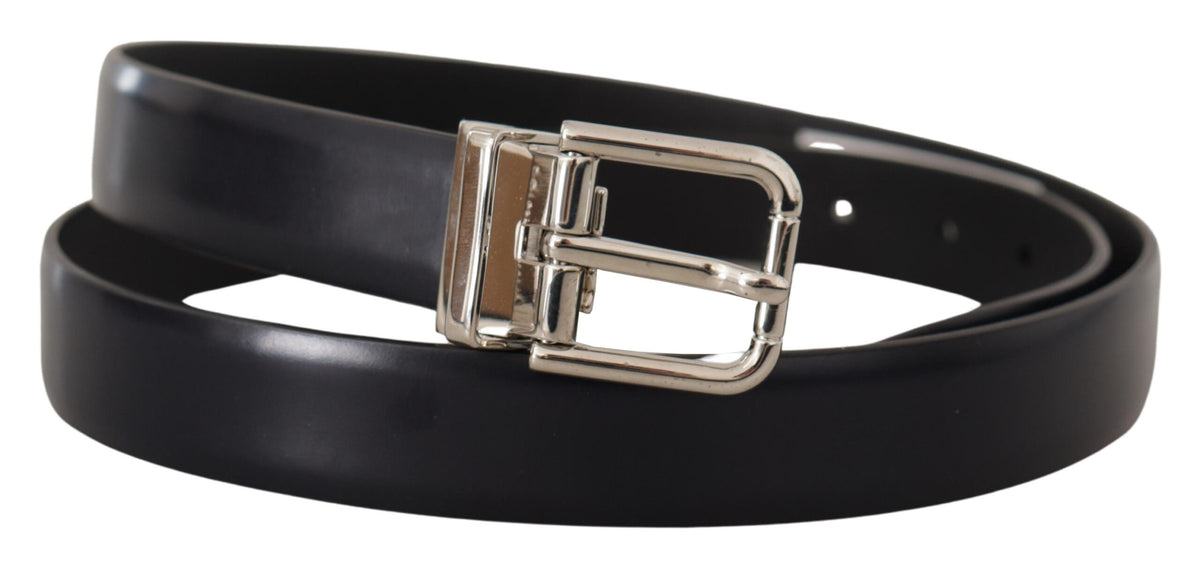 Ceinture élégante en cuir Dolce &amp; Gabbana avec boucle en métal