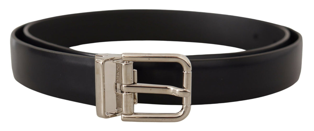 Ceinture élégante en cuir Dolce &amp; Gabbana avec boucle en métal