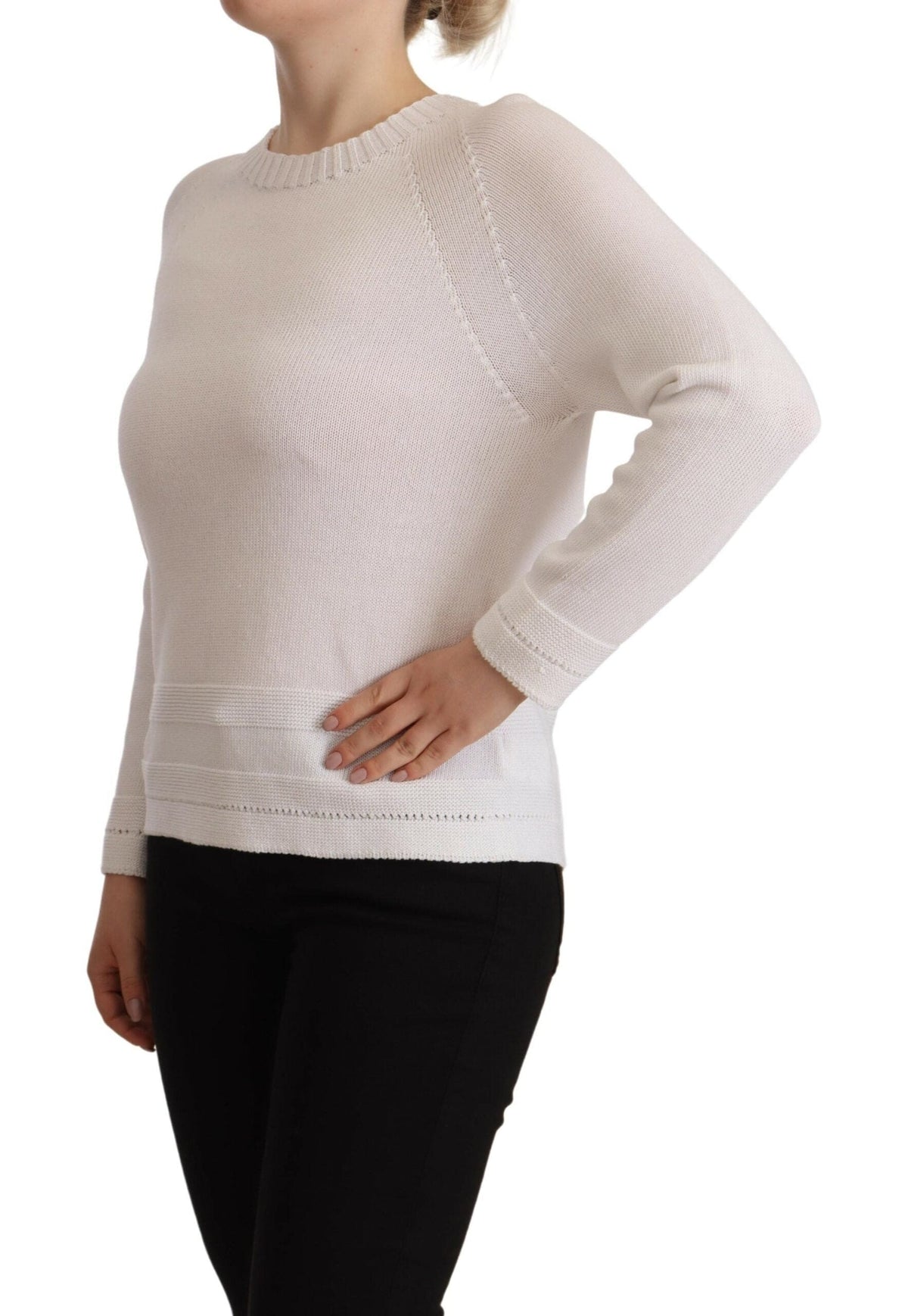 Pull élégant en coton blanc Alpha Studio