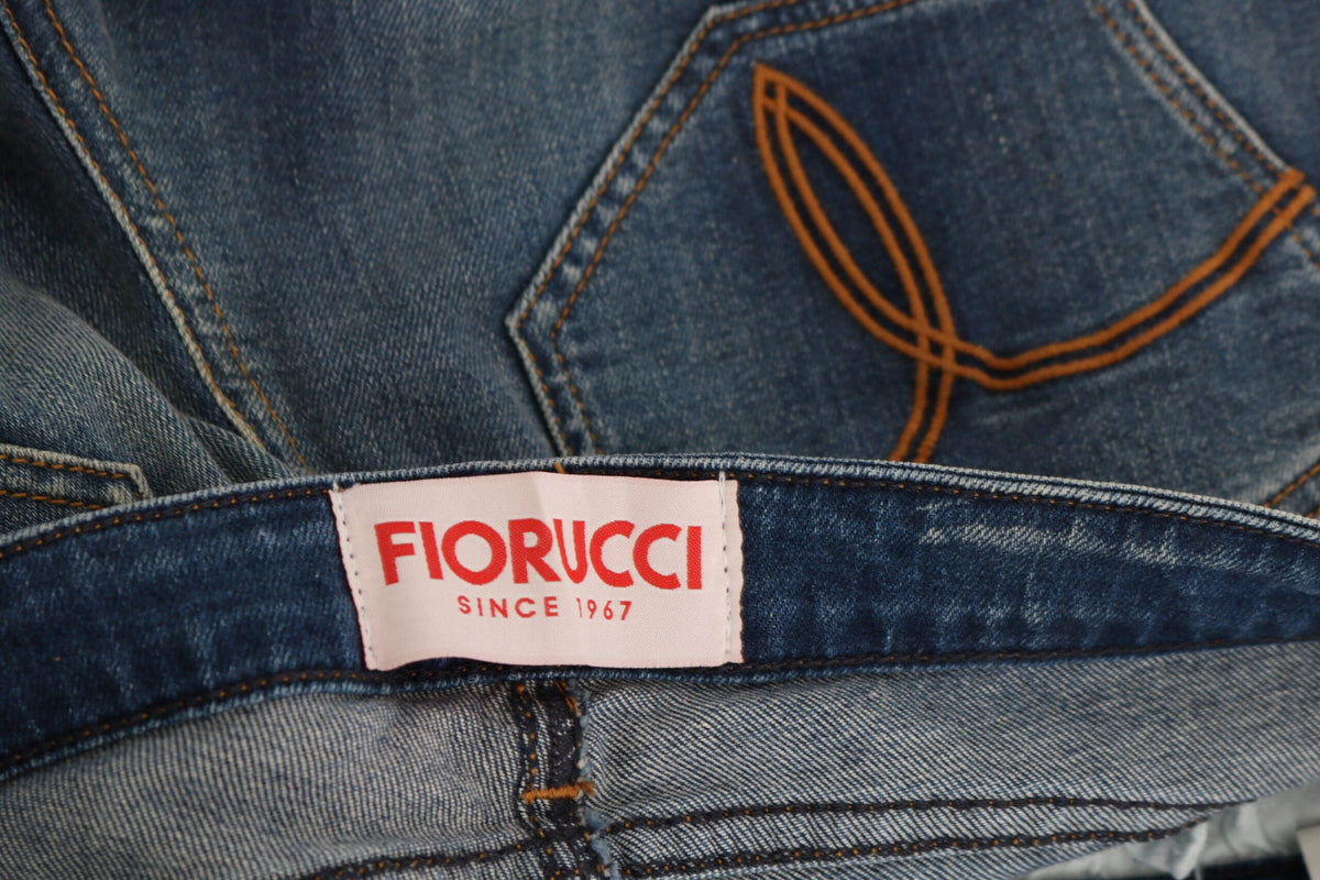 Vaqueros ajustados de cintura media Fiorucci Svelte en azul vintage