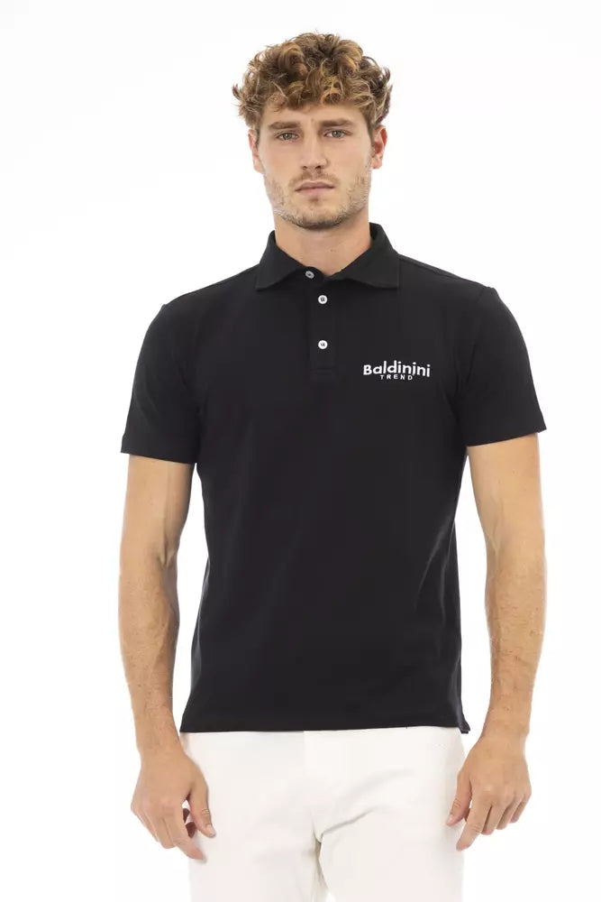 Polo elegante con bordado negro de Baldinini Trend