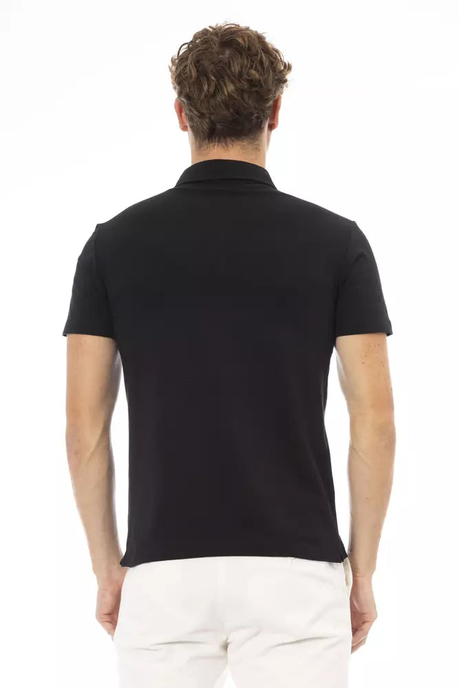 Polo elegante con bordado negro de Baldinini Trend