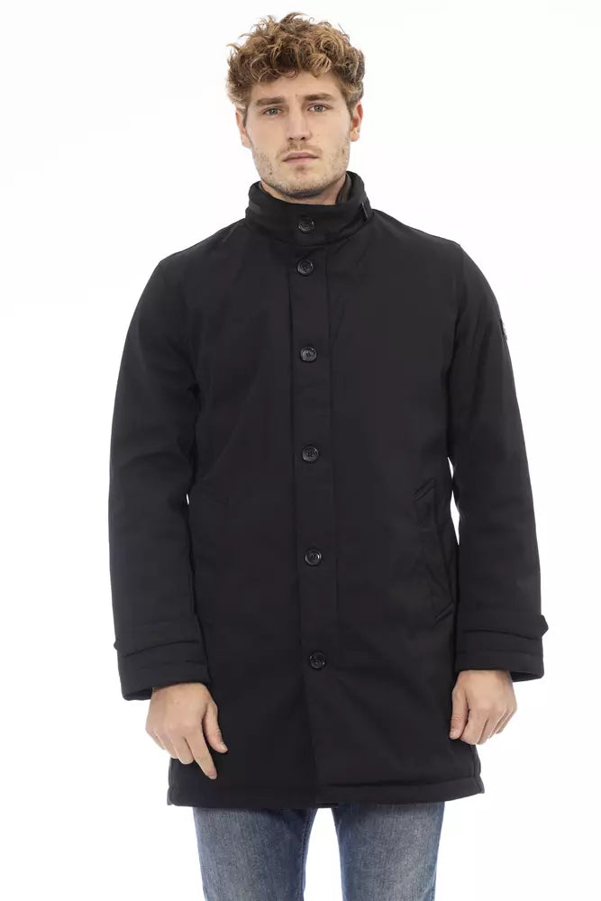 Baldinini Trend Black Polyester Men Jacket