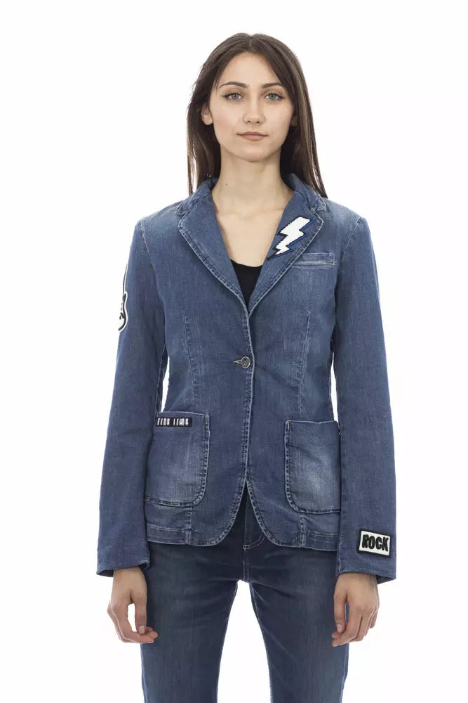 Chaqueta vaquera con parches elegantes de Baldinini Trend