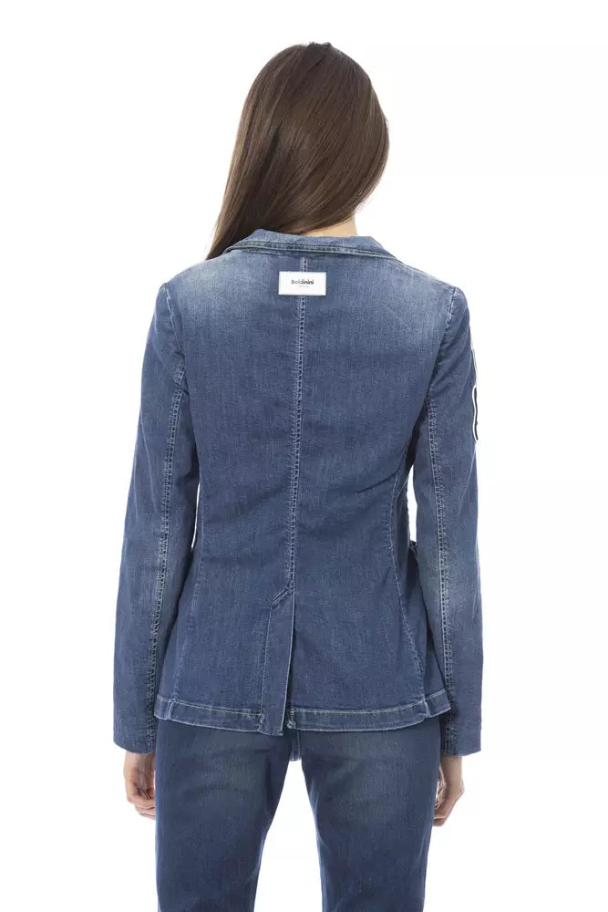 Veste en jean patchwork tendance chic de Baldinini