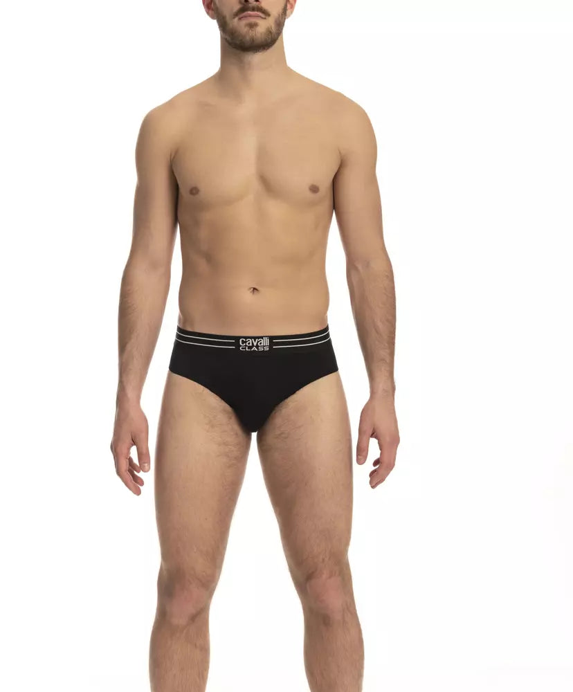 Slip Cavalli Class en coton mélangé avec ceinture à logo