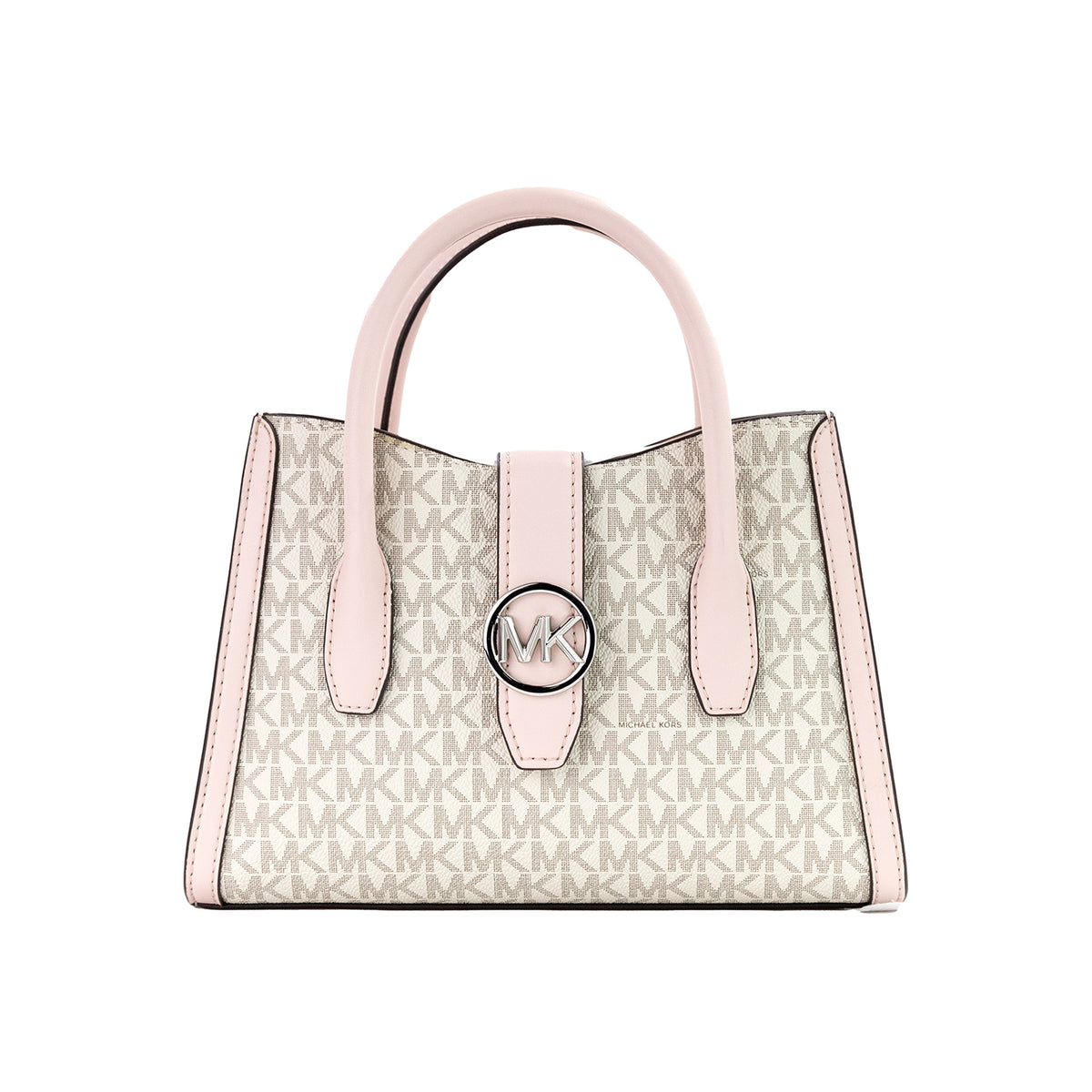 Sac à bandoulière Michael Kors Gabby Small Powder Blush en PVC avec fermeture éclair sur le dessus