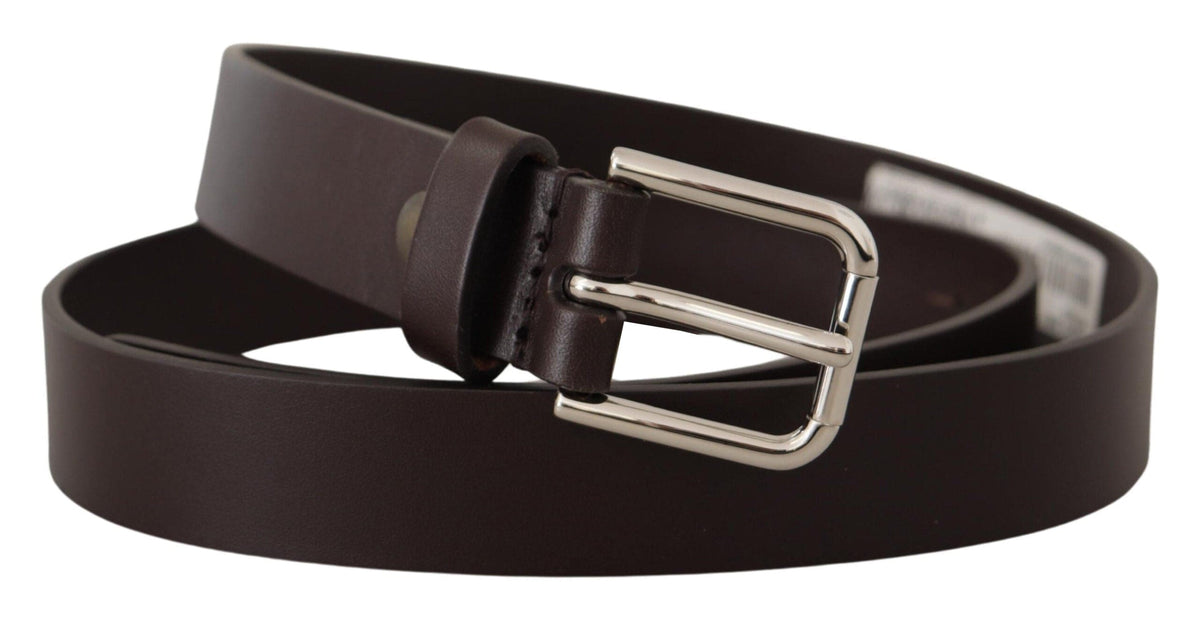 Ceinture élégante en cuir Dolce &amp; Gabbana avec boucle à logo