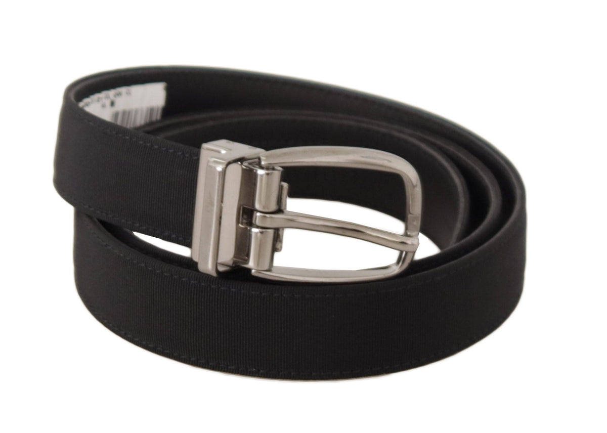 Ceinture élégante en cuir noir Dolce &amp; Gabbana