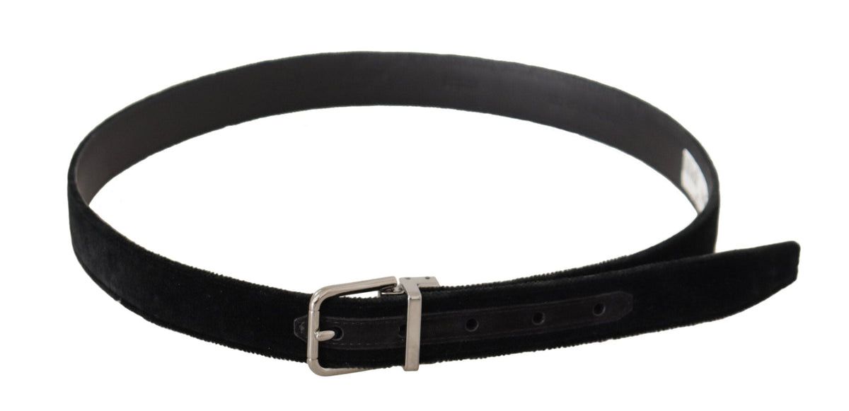 Ceinture élégante en velours noir Dolce &amp; Gabbana