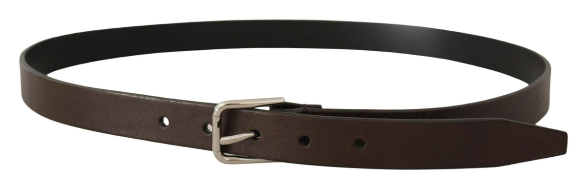 Ceinture élégante en cuir Dolce &amp; Gabbana avec boucle en métal