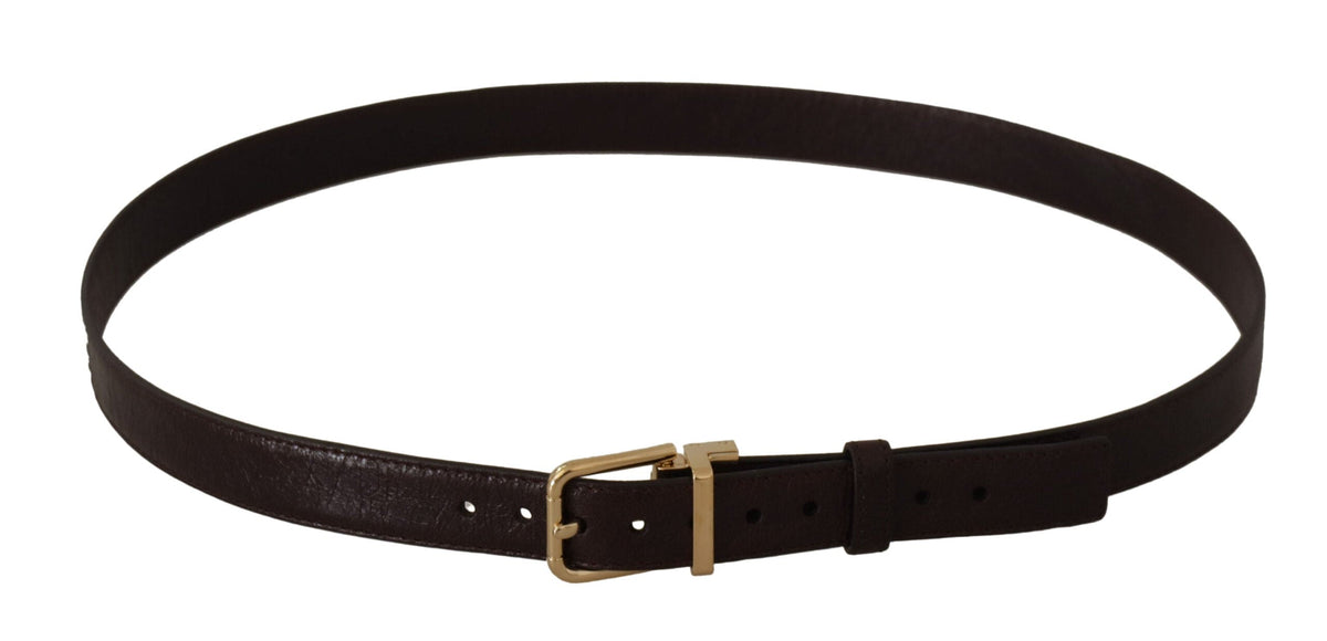 Ceinture élégante en cuir Dolce &amp; Gabbana avec boucle en métal