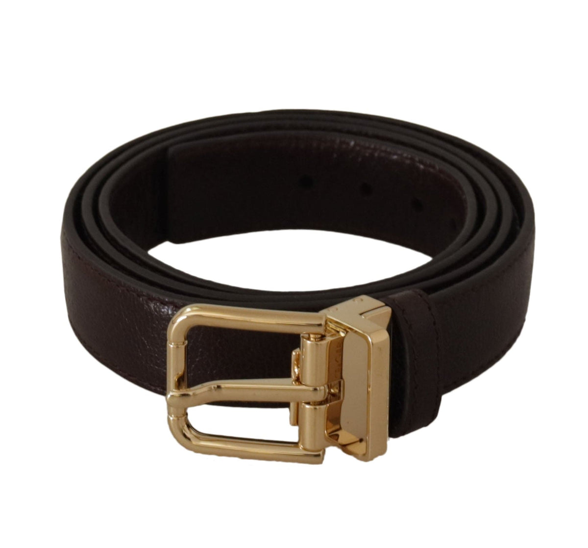 Ceinture élégante en cuir Dolce &amp; Gabbana avec boucle en métal