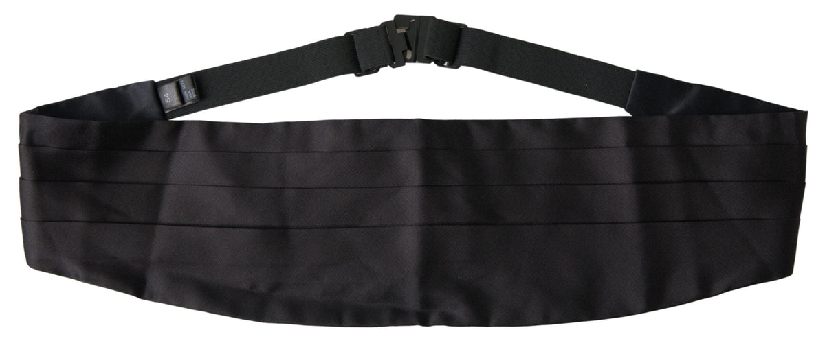 Ceinture élégante en soie noire Dolce &amp; Gabbana