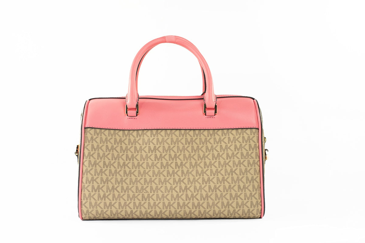 Sac à main Michael Kors Travel Medium Tea Rose Signature en PVC à bandoulière