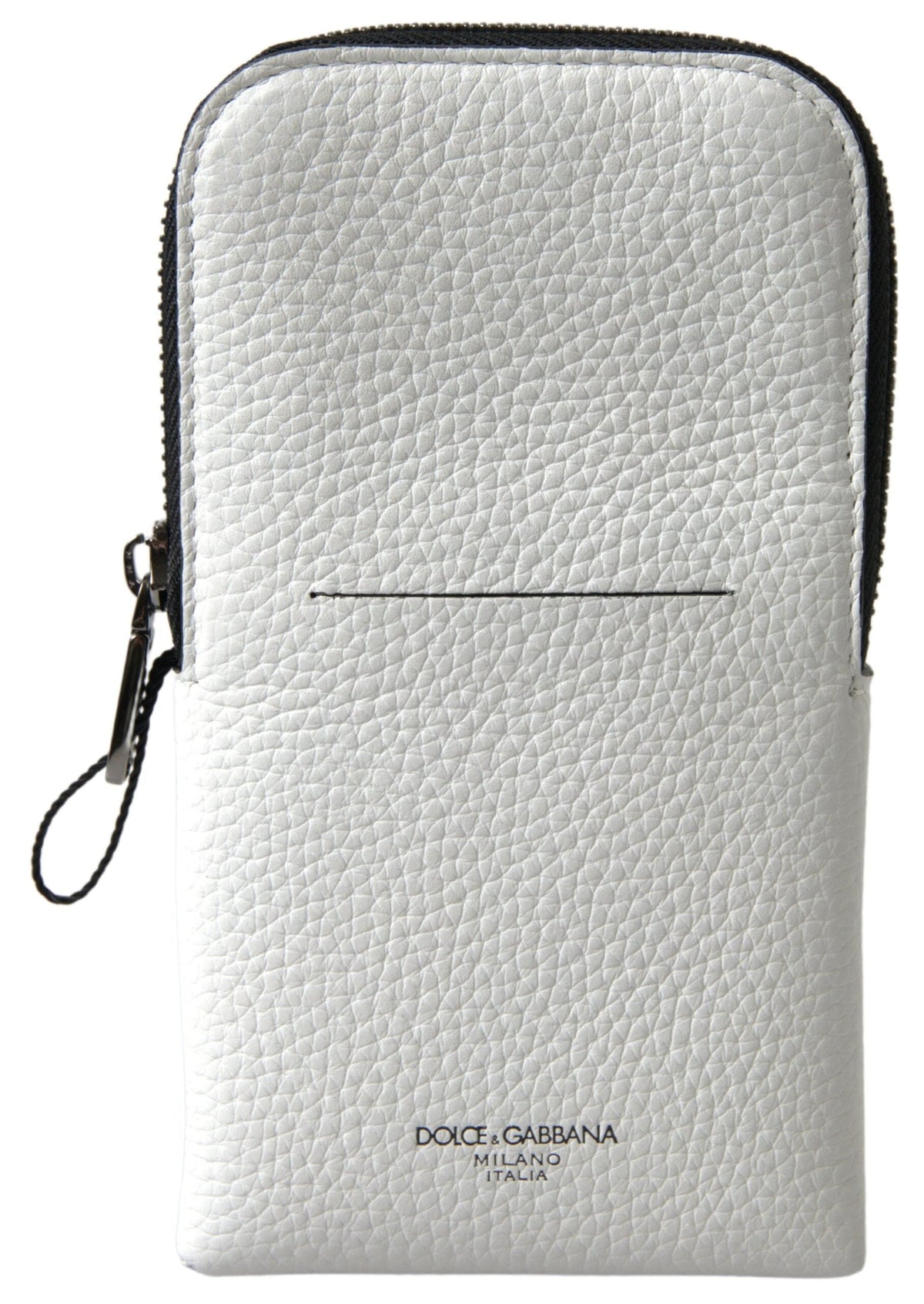 Bolso bandolera elegante de cuero blanco para teléfono de Dolce &amp; Gabbana