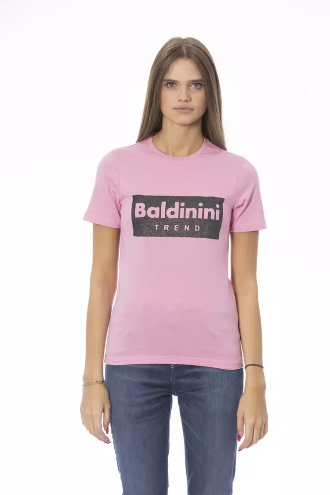 Camiseta de cuello redondo elegante y con estampado exclusivo de Baldinini Trend