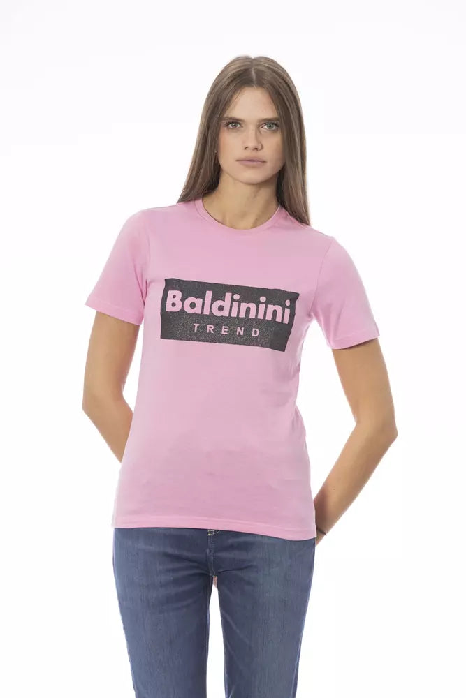 Camiseta de cuello redondo elegante y con estampado exclusivo de Baldinini Trend