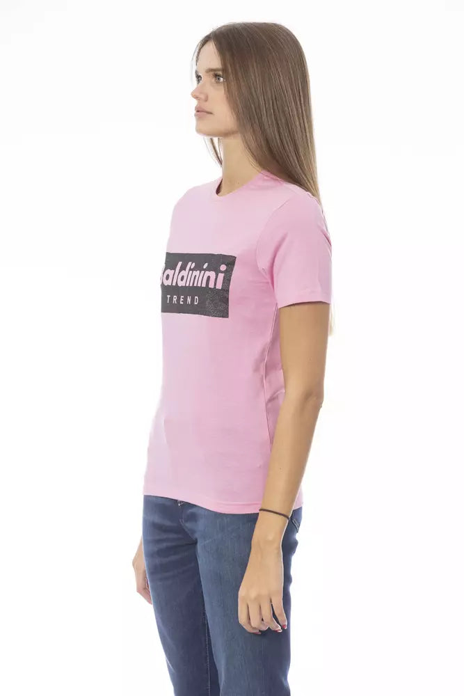 Camiseta de cuello redondo elegante y con estampado exclusivo de Baldinini Trend