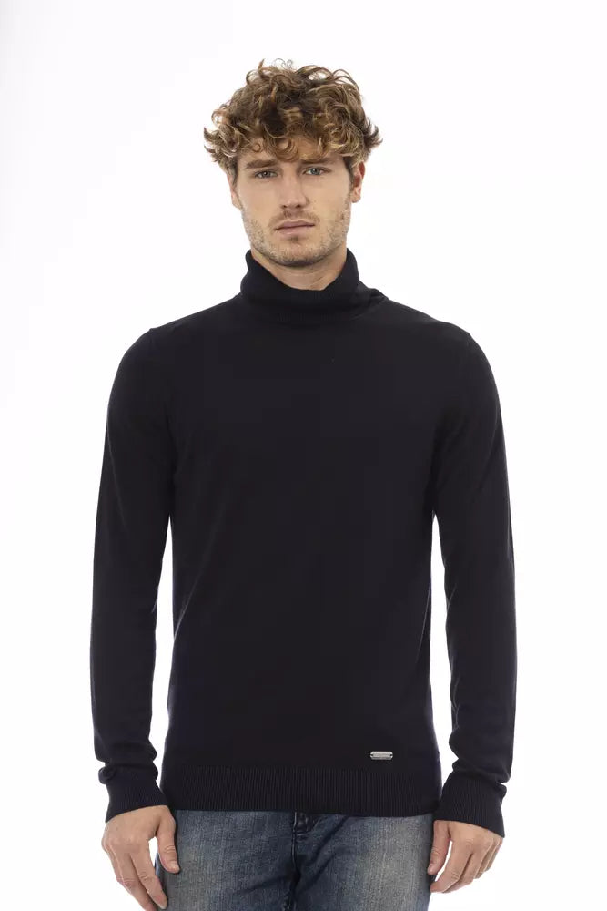 Pull élégant en modal et cachemire bleu tendance Baldinini pour homme