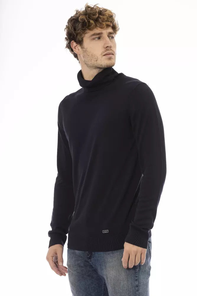 Pull élégant en modal et cachemire bleu tendance Baldinini pour homme