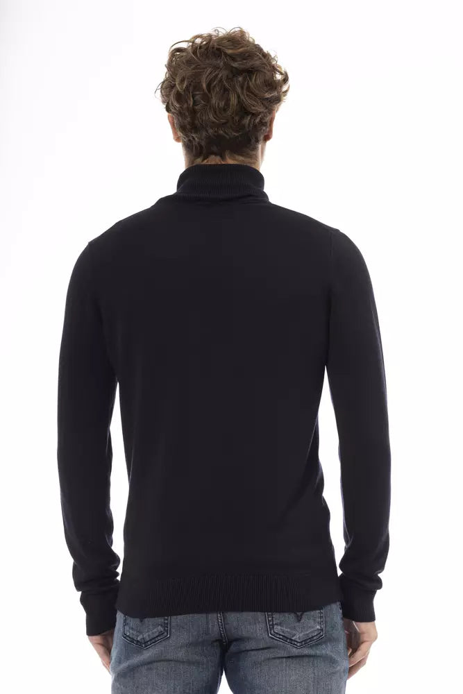 Pull élégant en modal et cachemire bleu tendance Baldinini pour homme