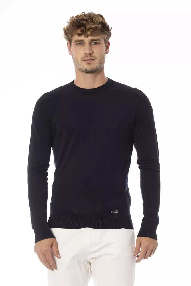 Baldinini Trend Blue Modal Mens Sweater