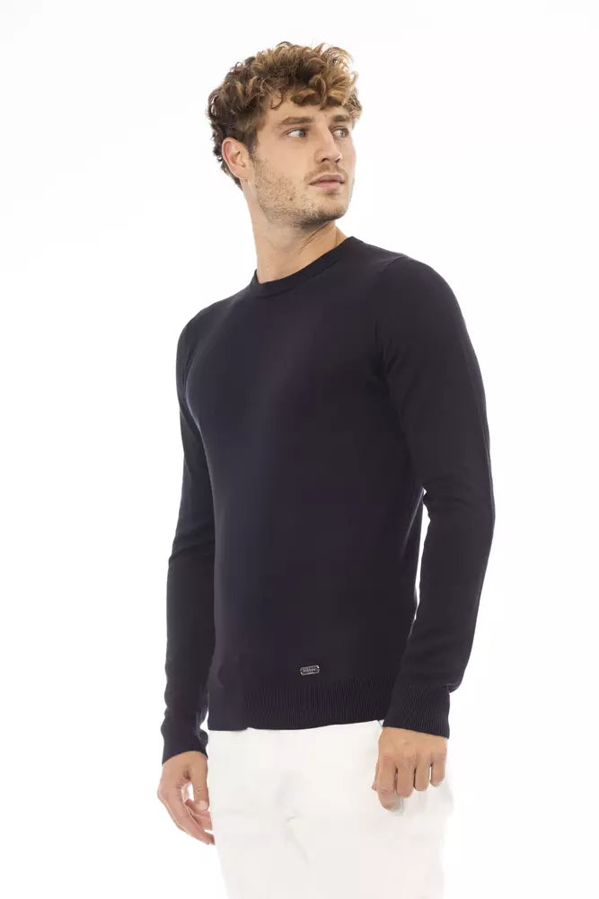 Baldinini Trend Blue Modal Mens Sweater