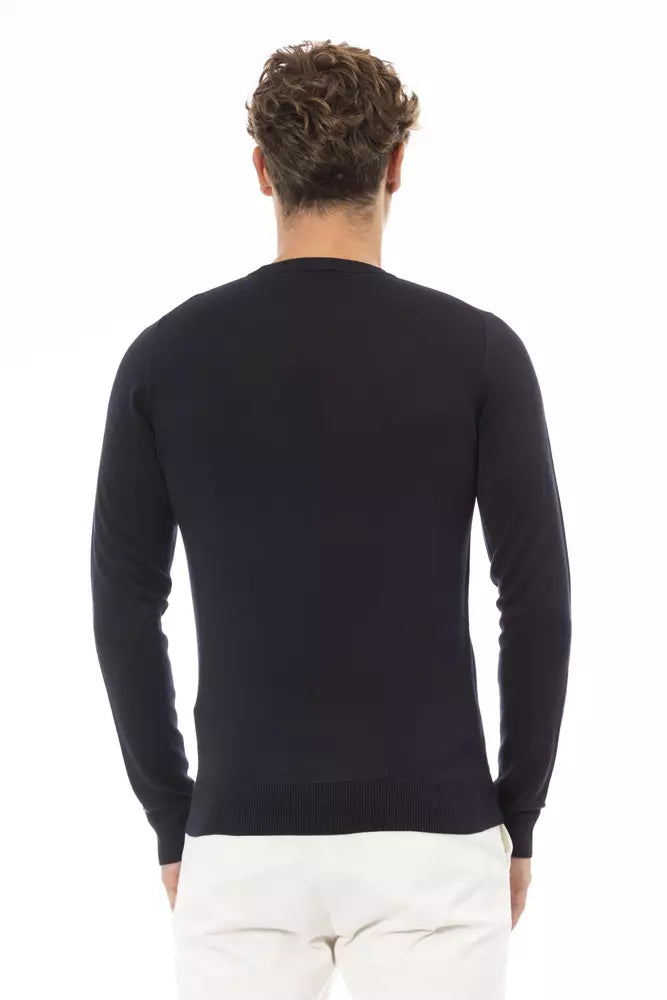 Baldinini Trend Blue Modal Mens Sweater