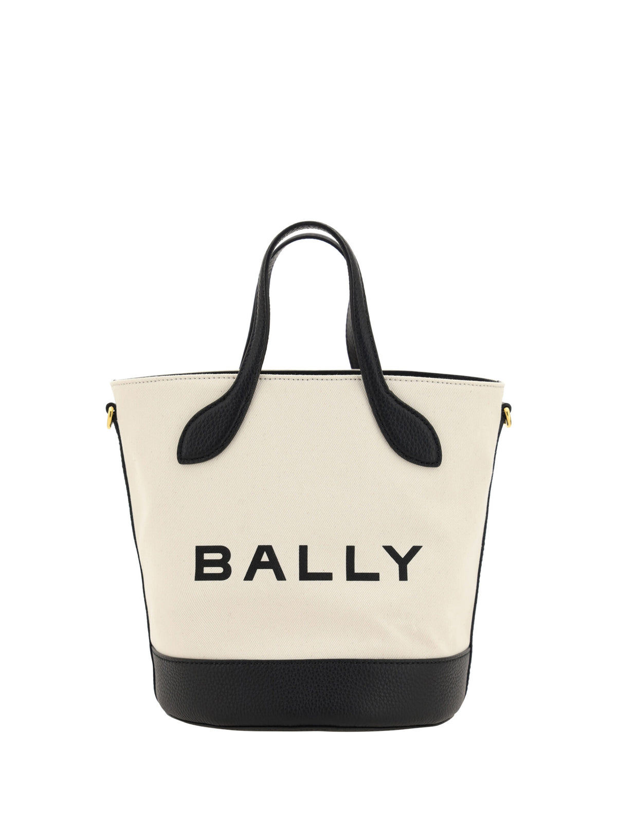 Sac seau élégant à monogramme Bally en noir et blanc