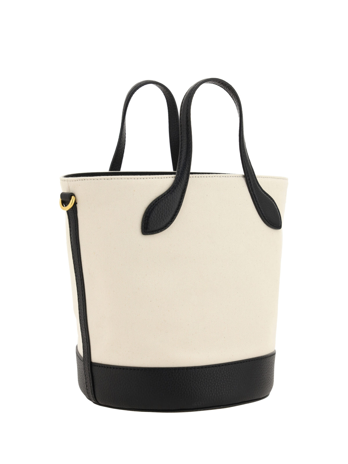 Elegante bolso tipo cubo con monograma de Bally en blanco y negro