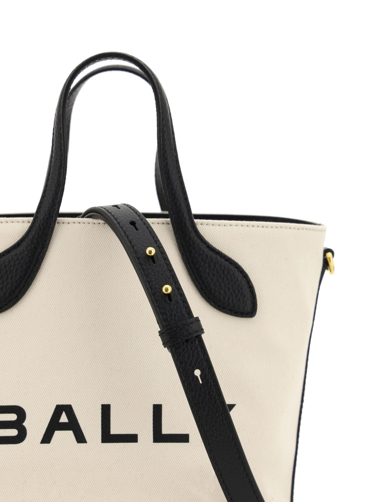 Sac seau élégant à monogramme Bally en noir et blanc