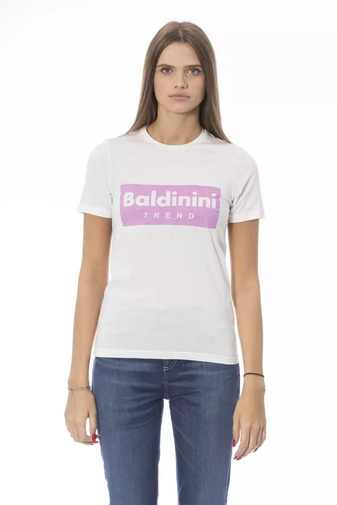 Camiseta elegante de manga corta y cuello redondo de Baldinini Trend