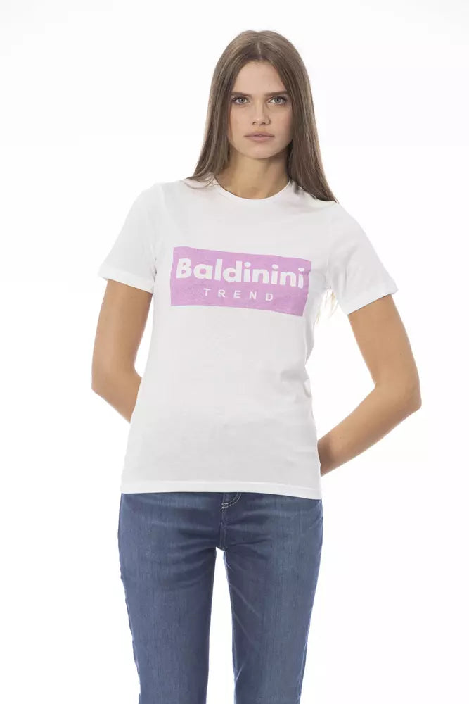 Camiseta elegante de manga corta y cuello redondo de Baldinini Trend