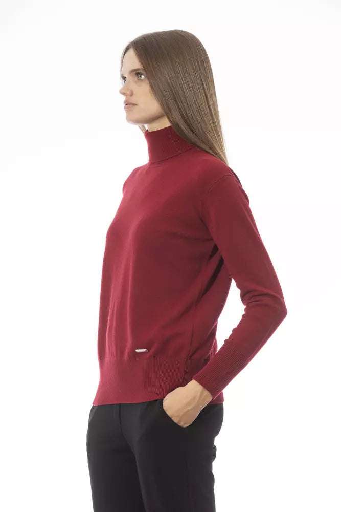 Pull à col roulé en mélange de laine et de cachemire Baldinini Trend Scarlet Luxe