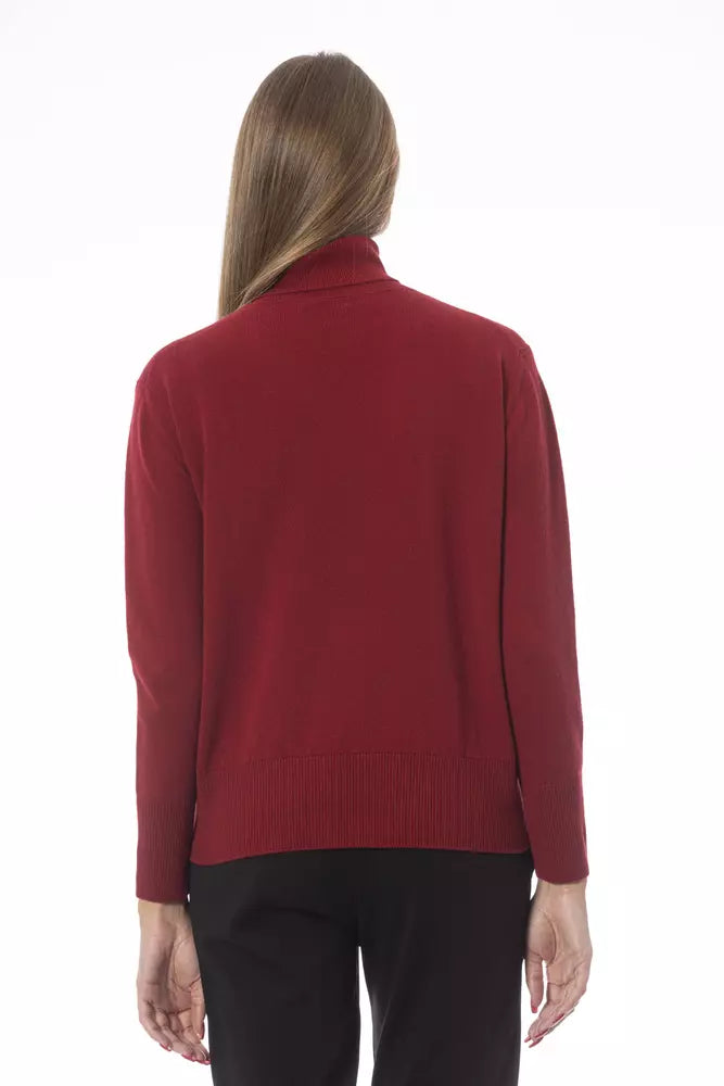 Pull à col roulé en mélange de laine et de cachemire Baldinini Trend Scarlet Luxe