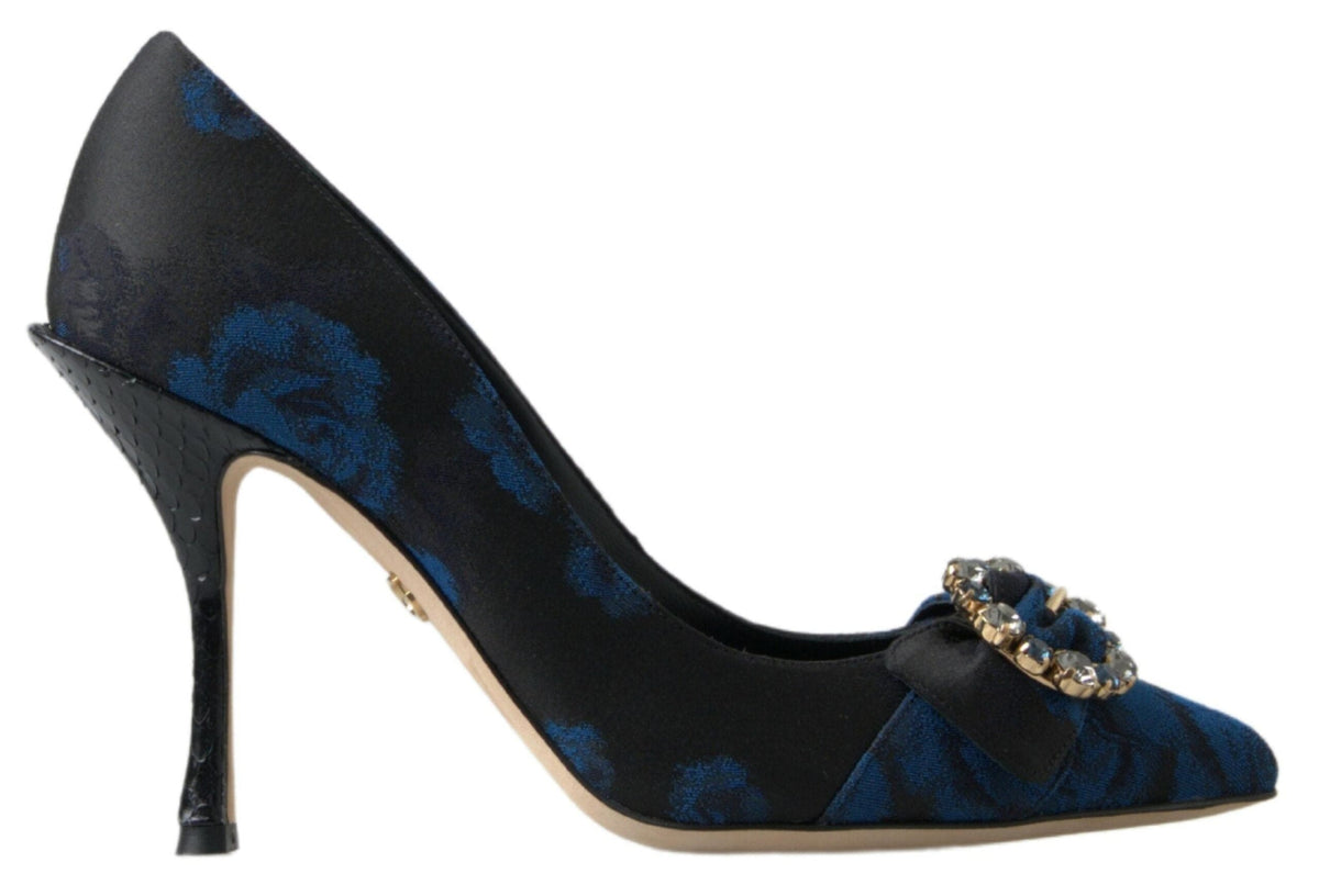 Dolce & Gabbana Elegant Blue Crystal Embellished Pumps