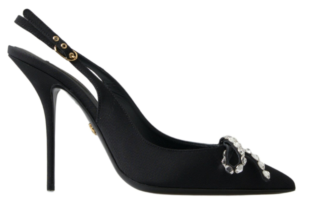 Escarpins à talons hauts noirs à ornements Dolce &amp; Gabbana