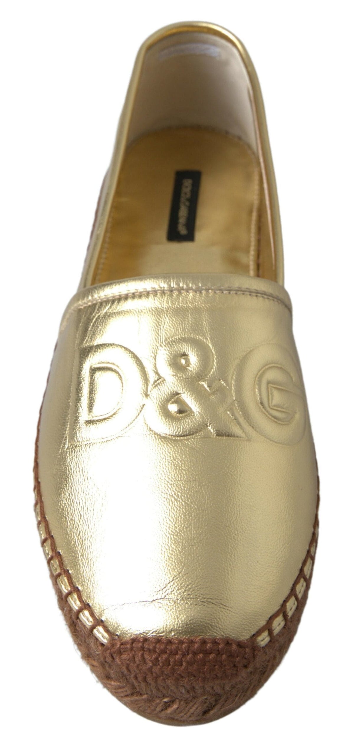 Espadrilles en cuir Dolce &amp; Gabbana Golden Elegance