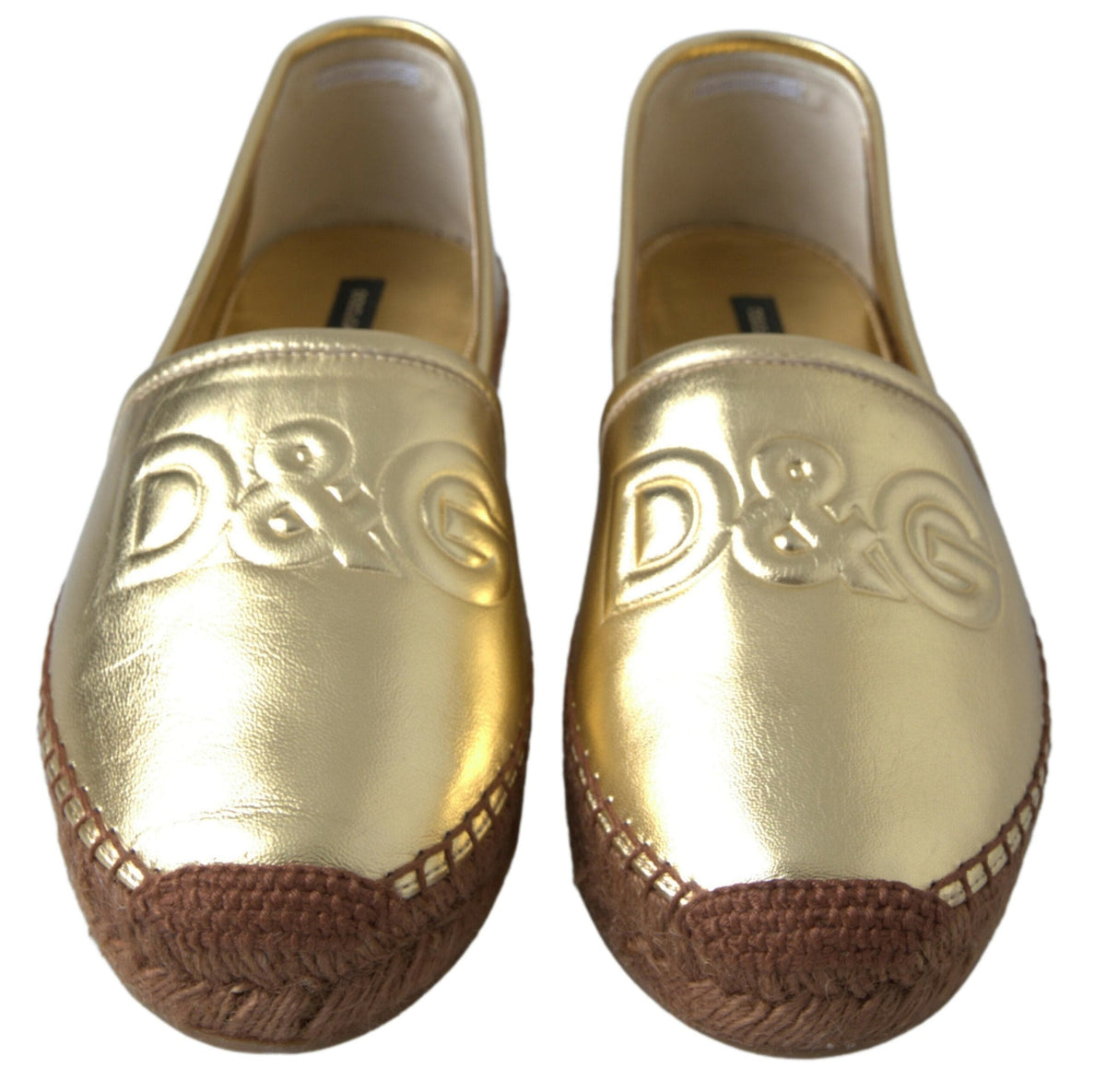 Espadrilles en cuir Dolce &amp; Gabbana Golden Elegance