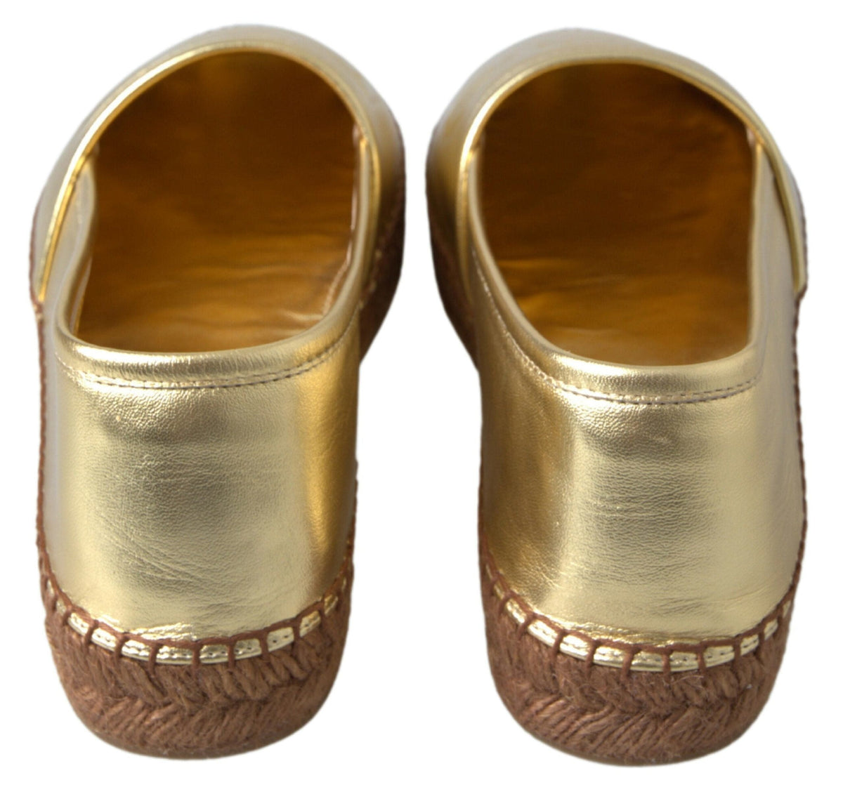 Espadrilles en cuir Dolce &amp; Gabbana Golden Elegance